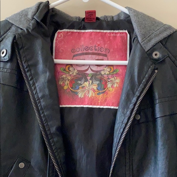 Bernardo black leather jacket - Picture 3 of 5